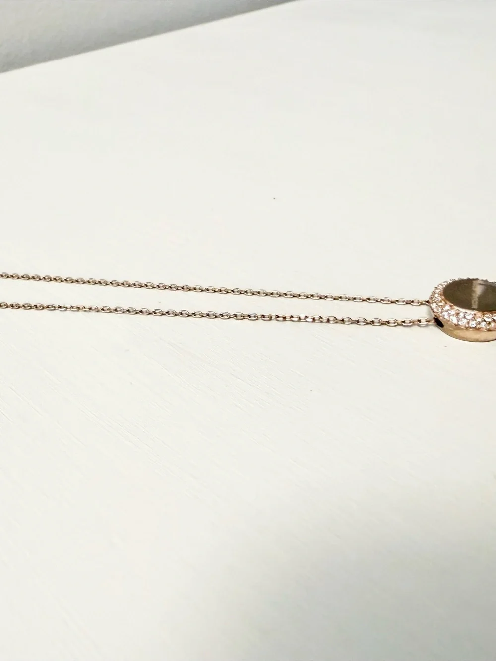 Michael Kors Brilliance Pavé Rose Gold-Tone Necklace with Crystal Embellishments